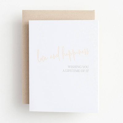 Love and Happiness Wedding Card