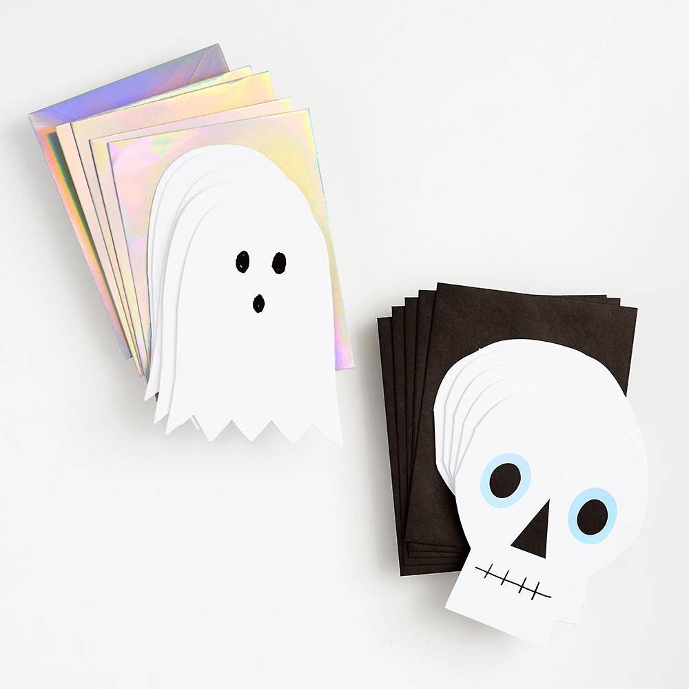 Ghost & Skull Halloween Note Cards