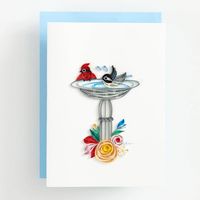 Quilling Bird Bath Card