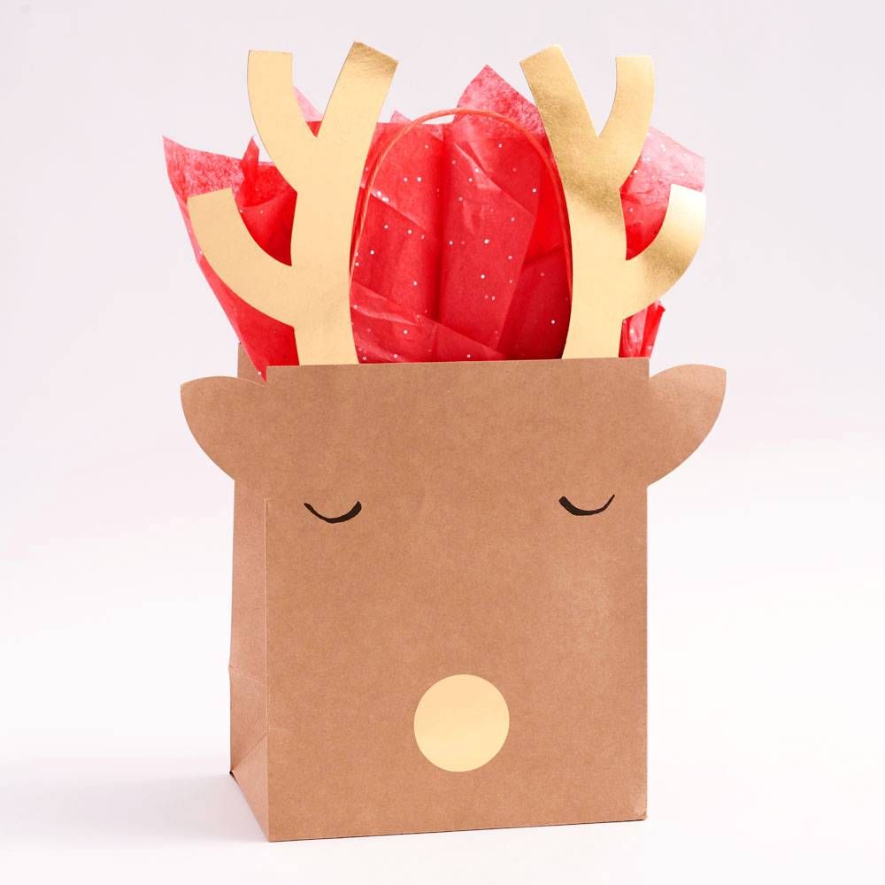 Reindeer Head Gift Bag