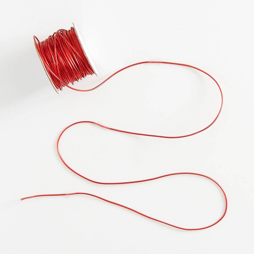 Red Metallic Elastic Ribbon