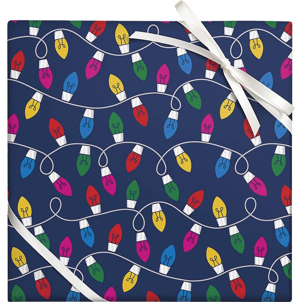 String of Lights on Night Wrapping Paper