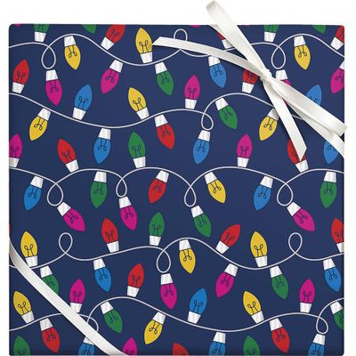 String of Lights on Night Wrapping Paper