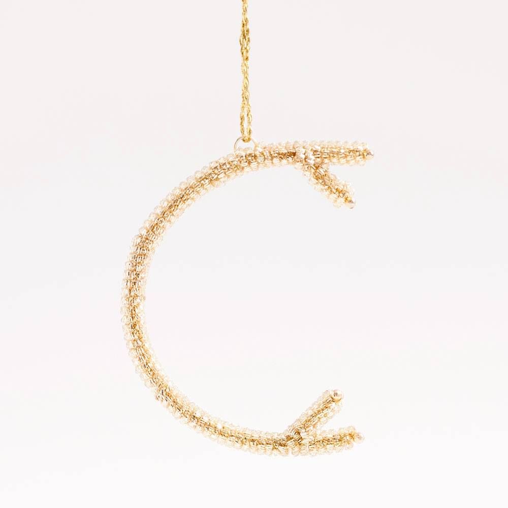 Gold Monogram Ornament C