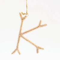 Gold Monogram Ornament K