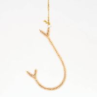 Gold Monogram Ornament J