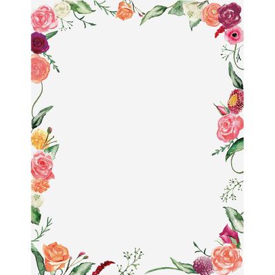 May Flowers Border Papers