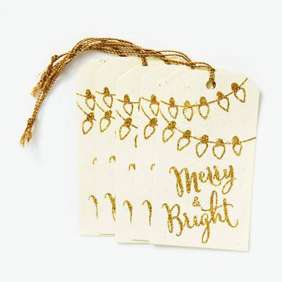 Glitter Merry & Bright Gift Tags