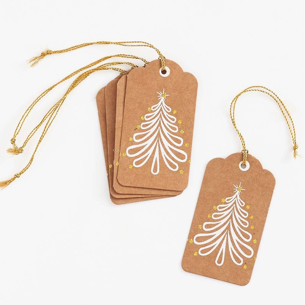 Illustrated Christmas Tree Gift Tags