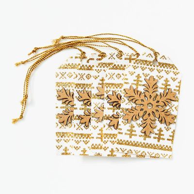 Snowflake Fair Isle Gift Tags