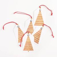 Striped Christmas Tree Gift Tags