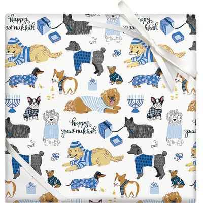 Happy Paw-nukkah Wrapping Paper