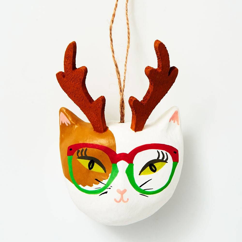 Cat with Antlers Ornament