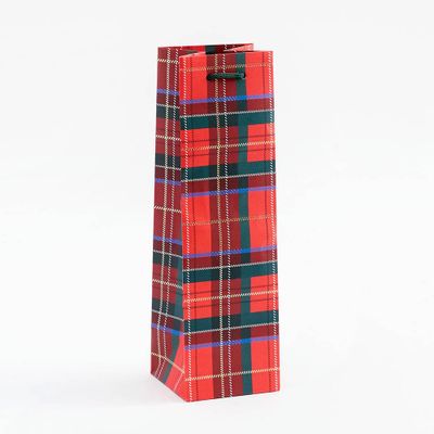 Tartan Plaid Wine Bag