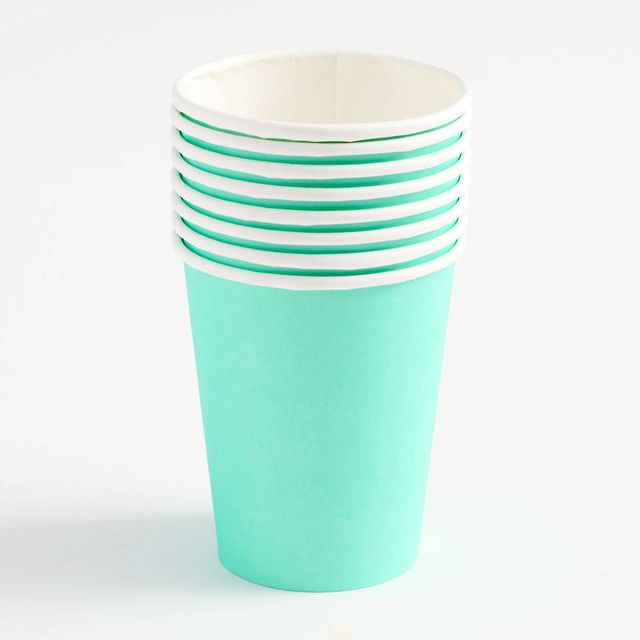 Mini Monster Green Paper Cups - 8 Pc.