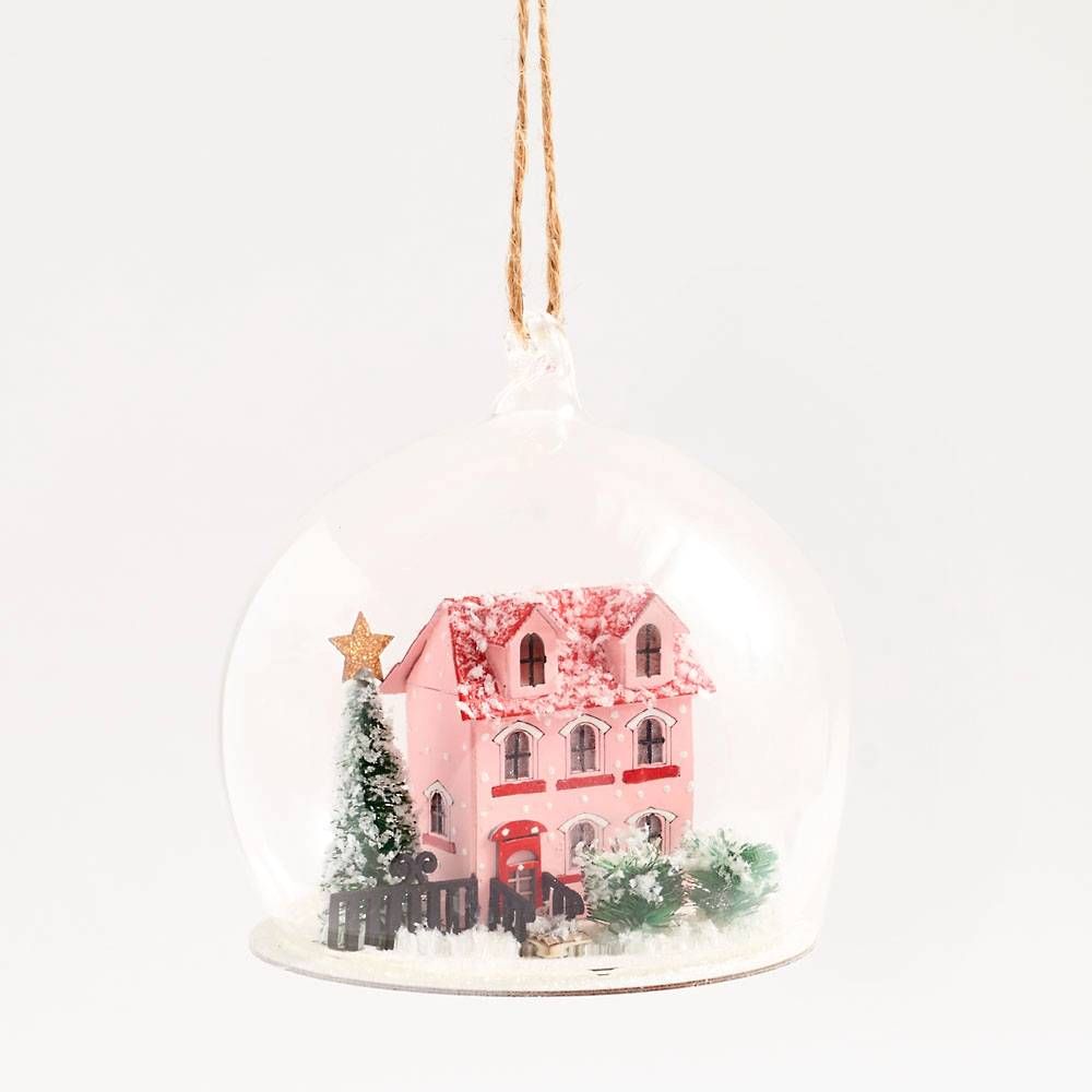 Snow Globe House Ornament