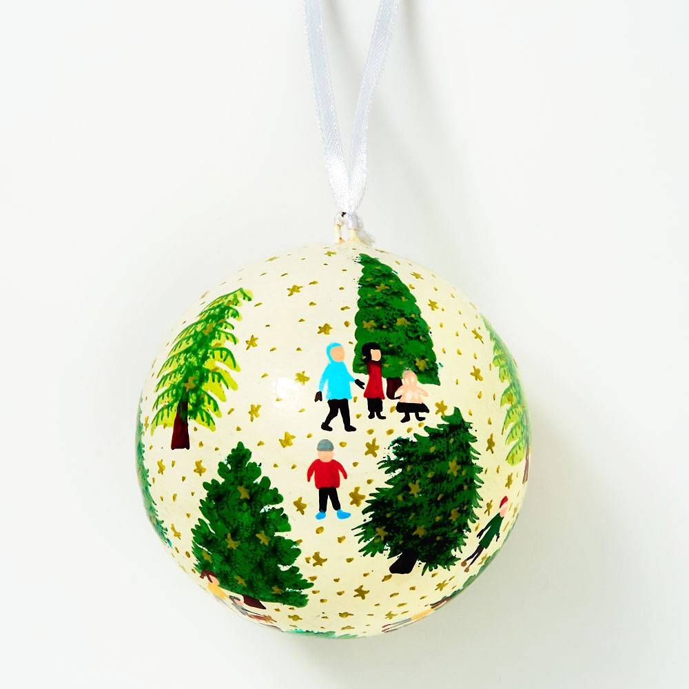 Christmas Tree Farm Ball Ornament