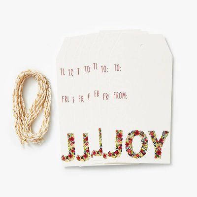 Joy Floral Gift Tags