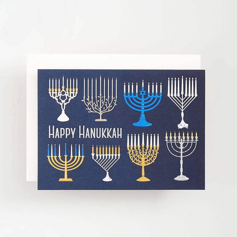 Menorahs Happy Hanukkah Card