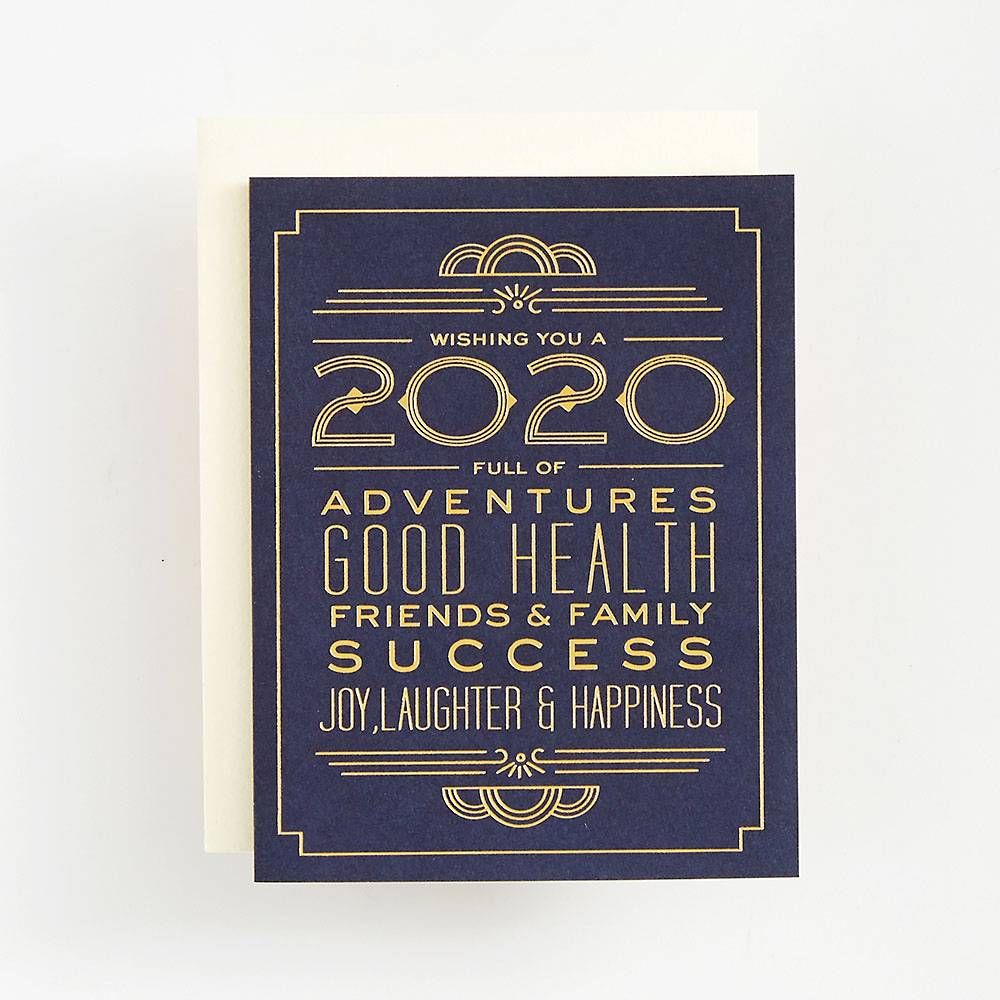 2020 Typography New Year Card