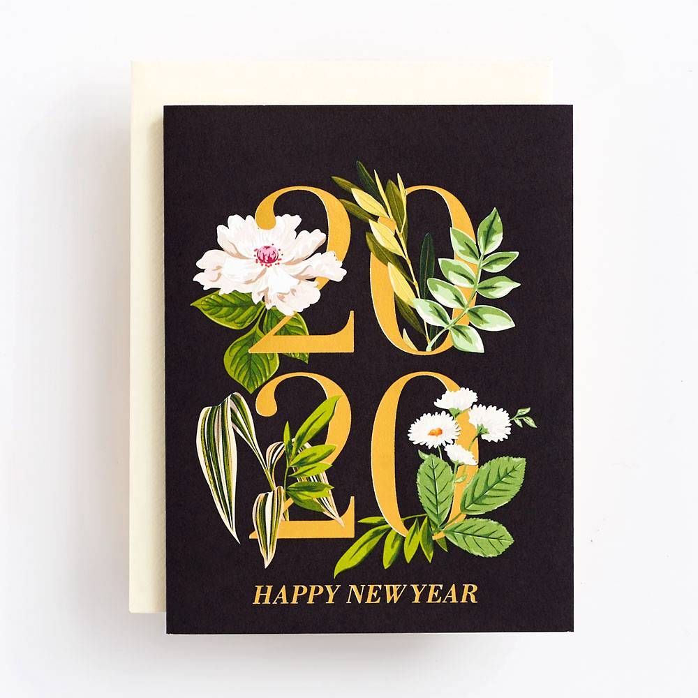 2020 Florals New Year Card