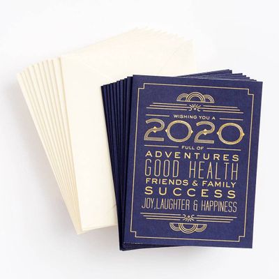 2020 New Year Typography Cards