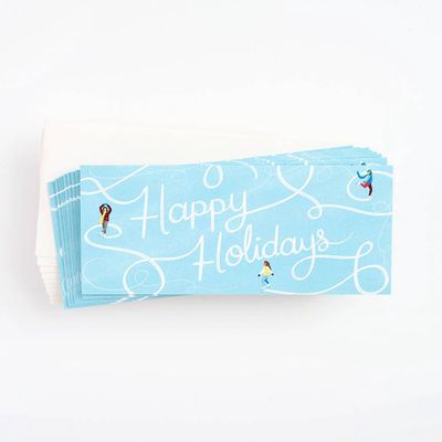 Ice Skating Happy Holidays Card Set