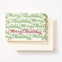 Merry Christmas Script Card Set