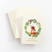 Reindeer Wreath Holiday Card Set