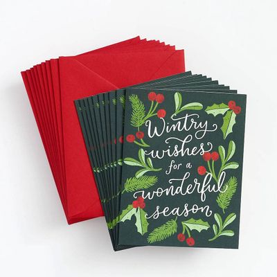 Wintry Wishes Sprigs Holiday Card Set