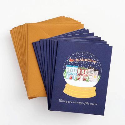 Snow Globe Holiday Card Set