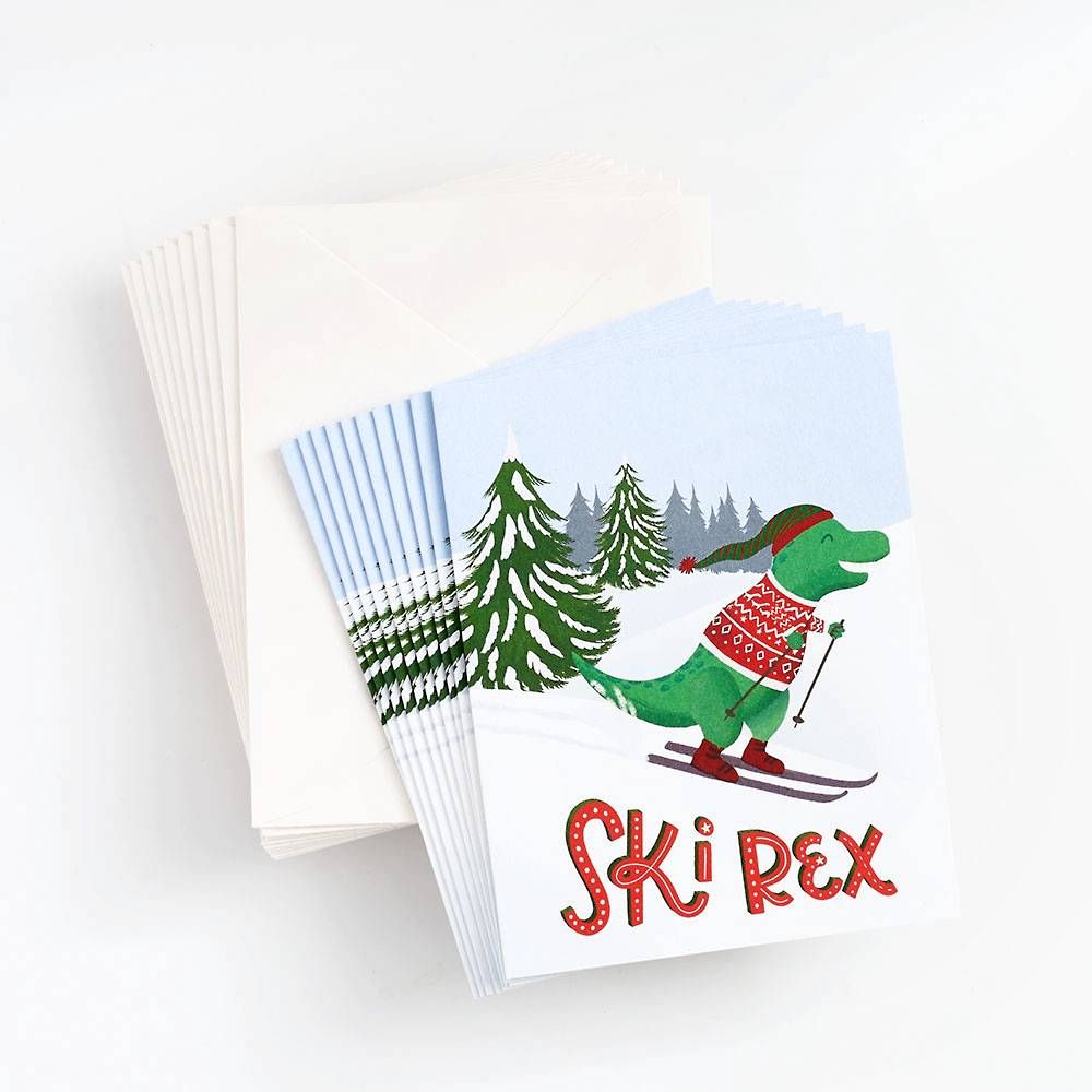 Ski Rex Holiday Card Set