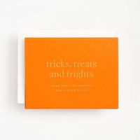 Tricks Treats and Frights Halloween Card