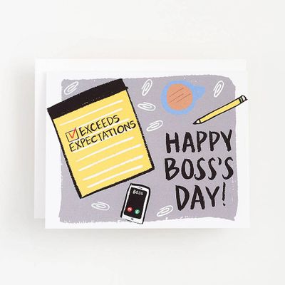 Exceeds Expectations Boss's Day Card