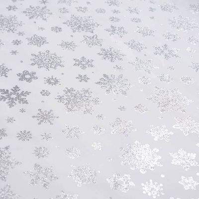 Silver Glitter Snowflake Wrapping Paper