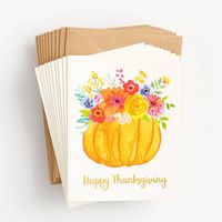 Floral Pumpkin Thanksgiving Stationery Set