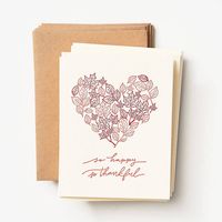 So Happy So Thankful Letterpress Stationery Set