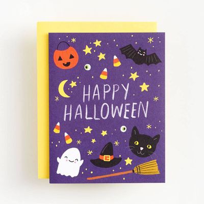 Happy Halloween Icons Card