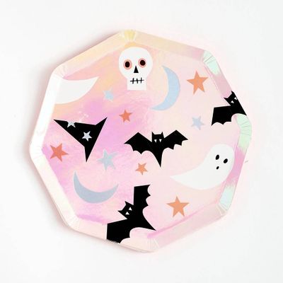 Holographic Halloween Plates