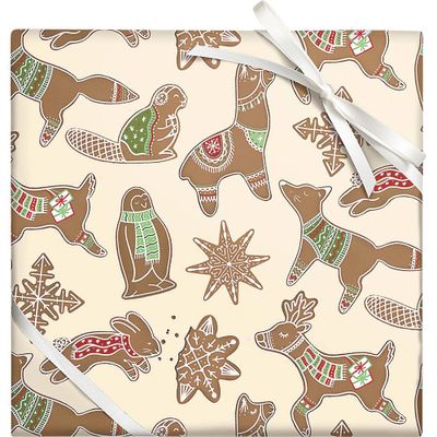 Gingerbread Critters Wrapping Paper