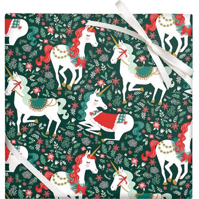 Holiday Unicorn Wrapping Paper