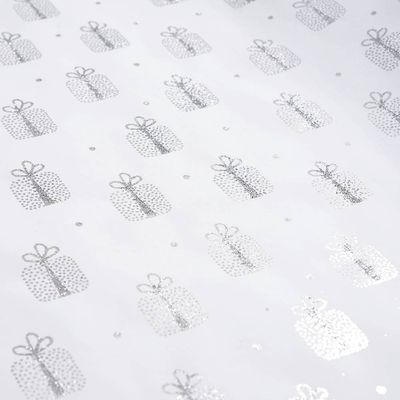 Silver Glitter Gifts Wrapping Paper