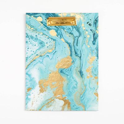 Turquoise Marble Clipboard