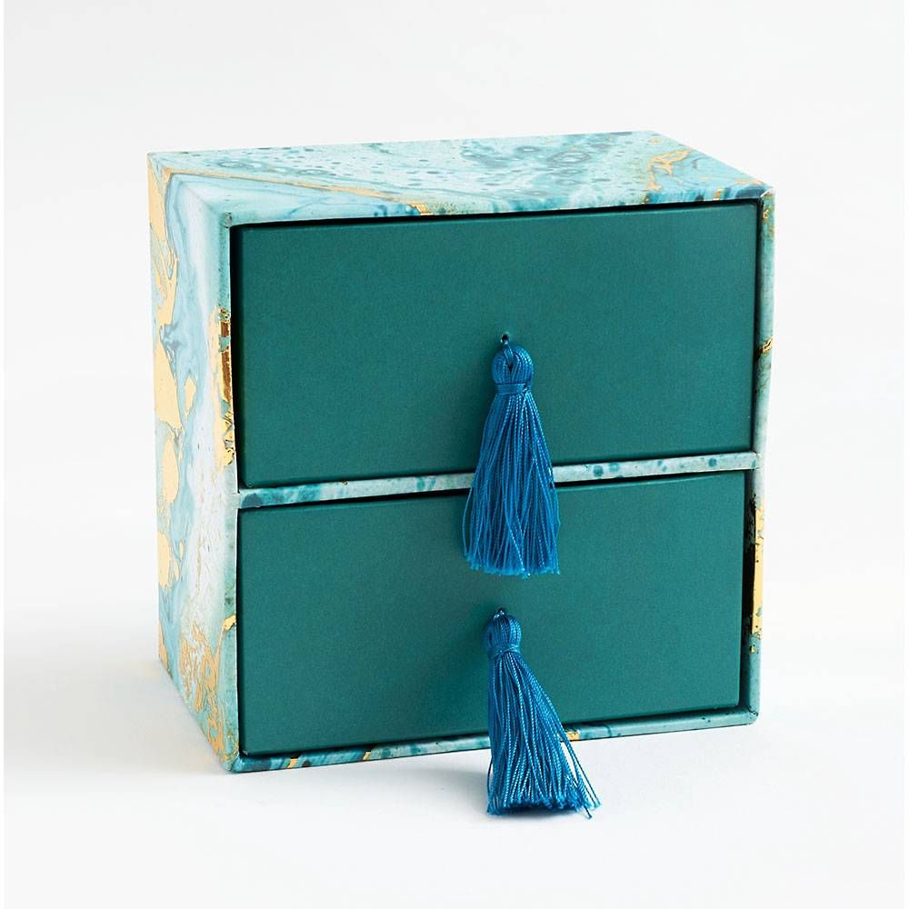 Marble Greeting Card Organizer Box