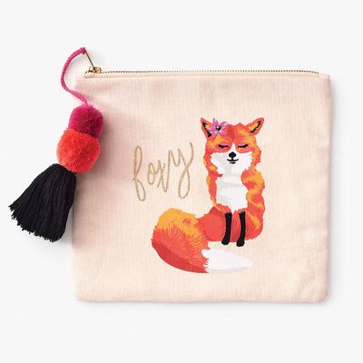 Foxy Canvas Pouch