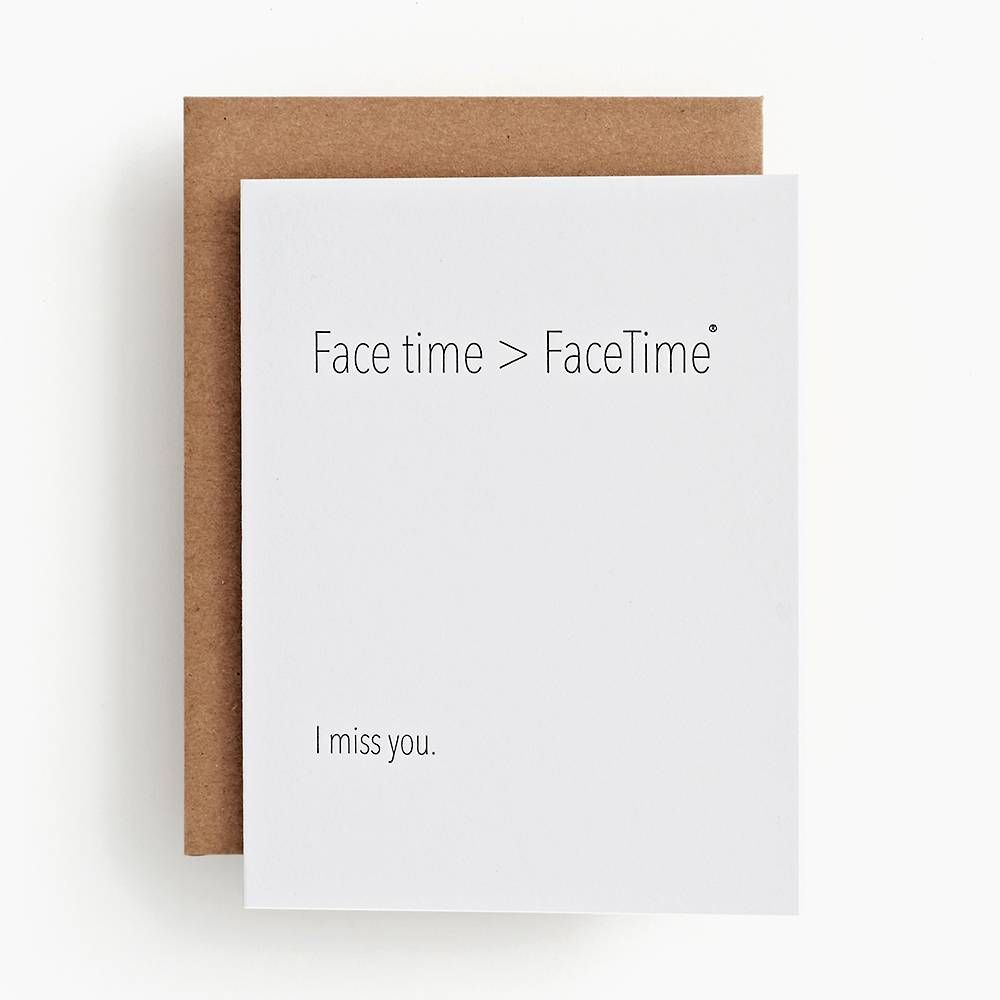 Face Time Miss You Card