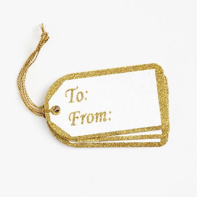 Glittered Border Gift Tags