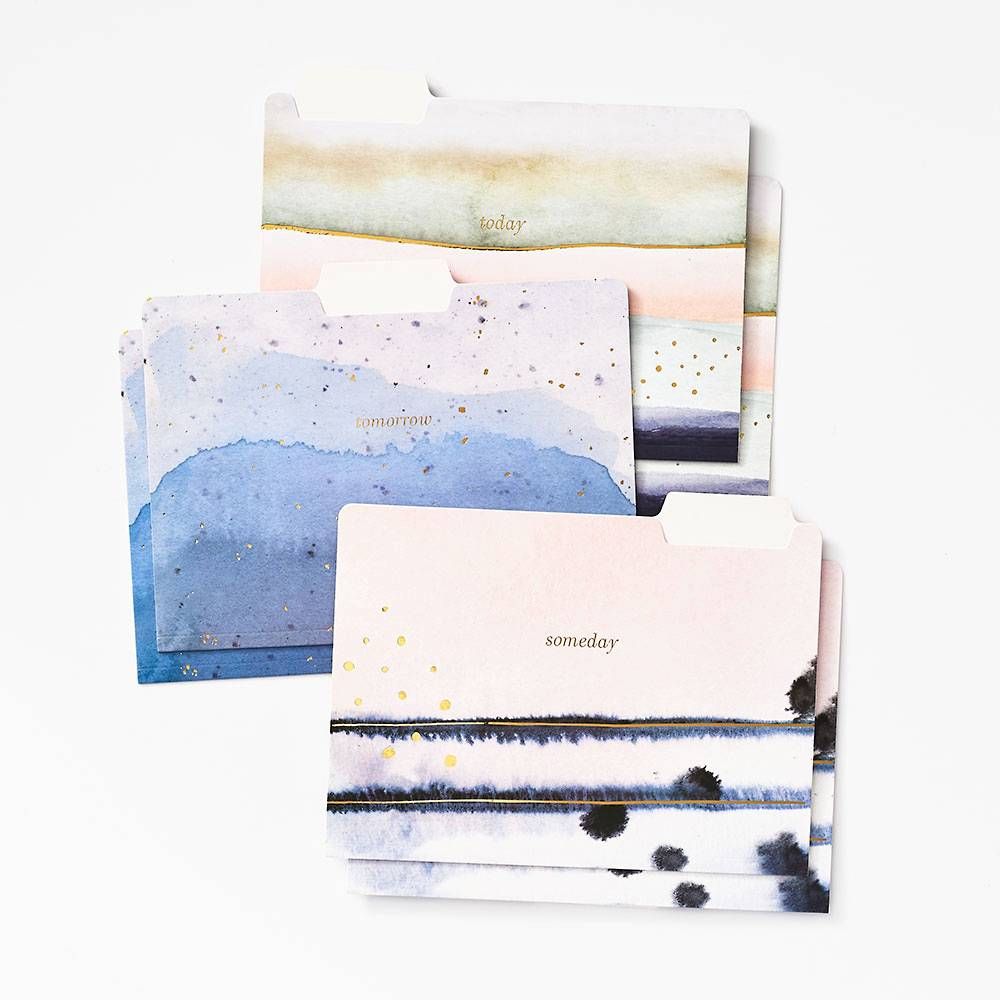 Watercolor File Folders