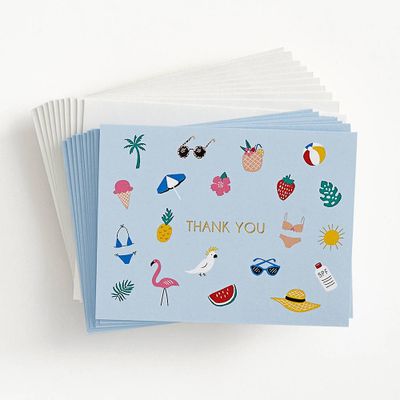 Summer Icons Thank You Cards