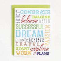 Congrats Words Graduation Card